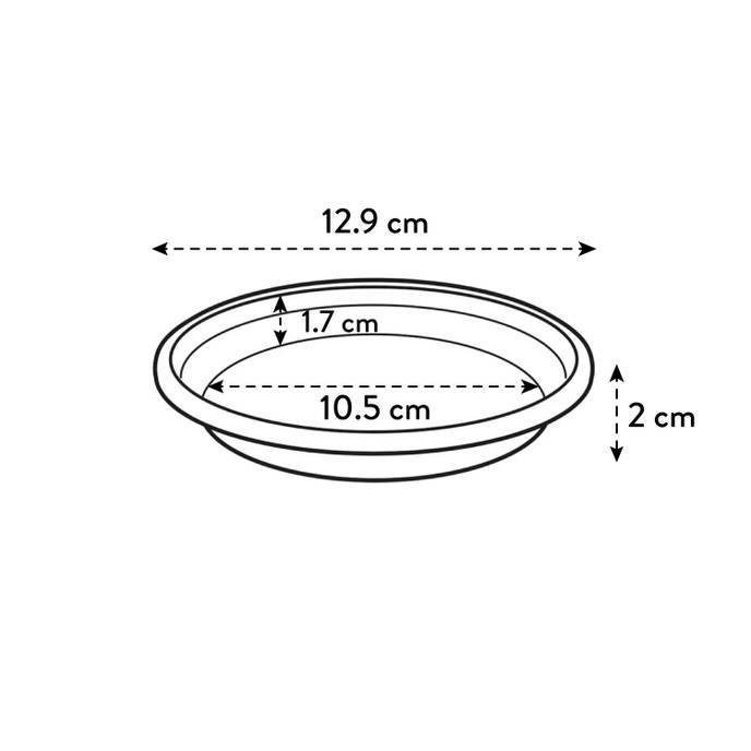 universal saucer round 13cm anthracite