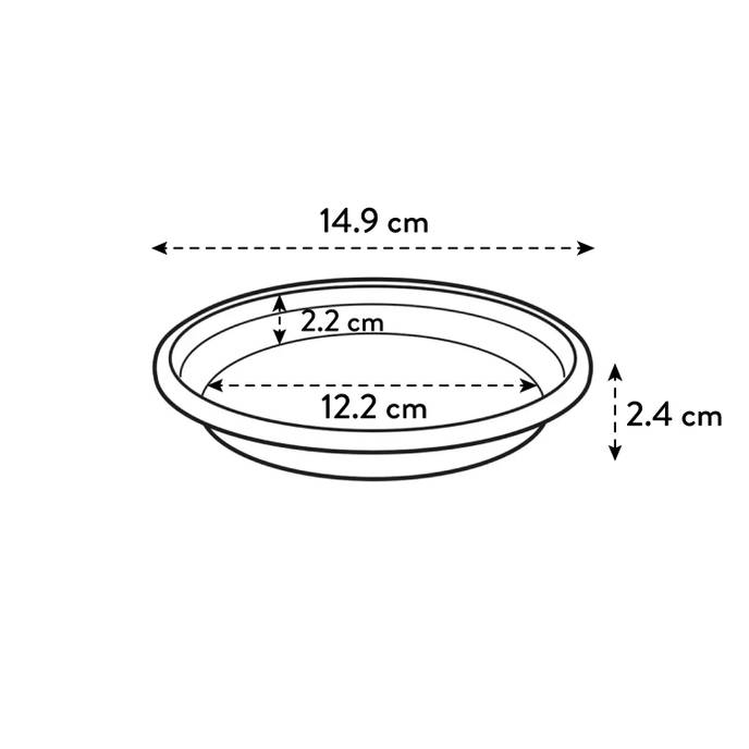 universal saucer round 15cm anthracite