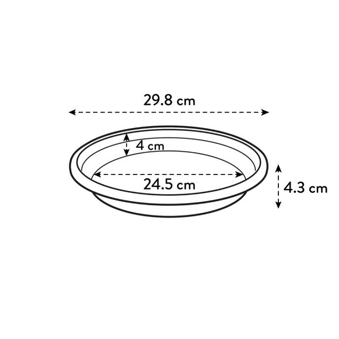 universal saucer round 30cm anthracite