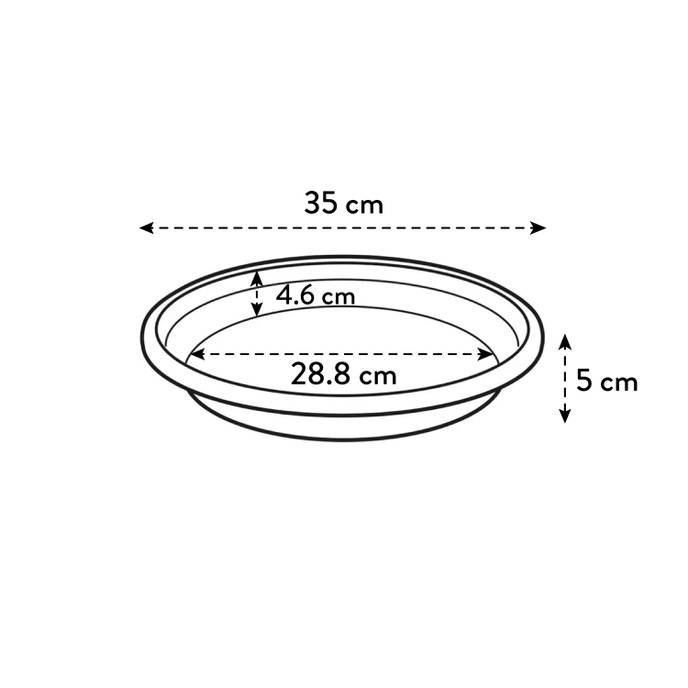 nature universal - terra 35cm - round room elho® to Give saucer