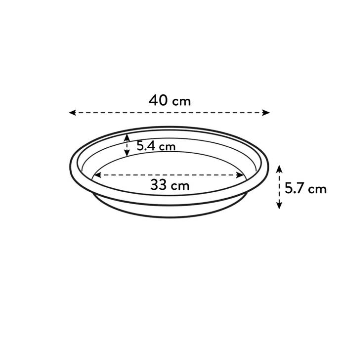 universal saucer round 40cm terra