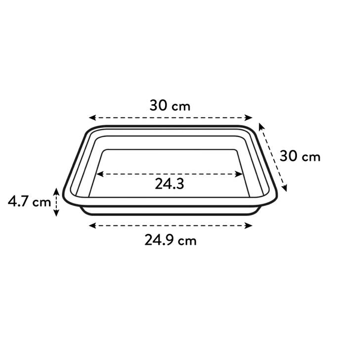 universal saucer square 30cm anthracite