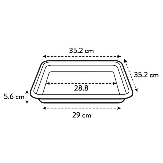 universal saucer square 35cm anthracite