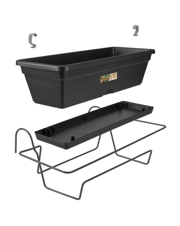 30 cm Elho Green Basics Trough Allin1 Planter Living Black
